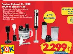 FANTOM ROBOSET BL 1000 1000 W BLENDER SETİ